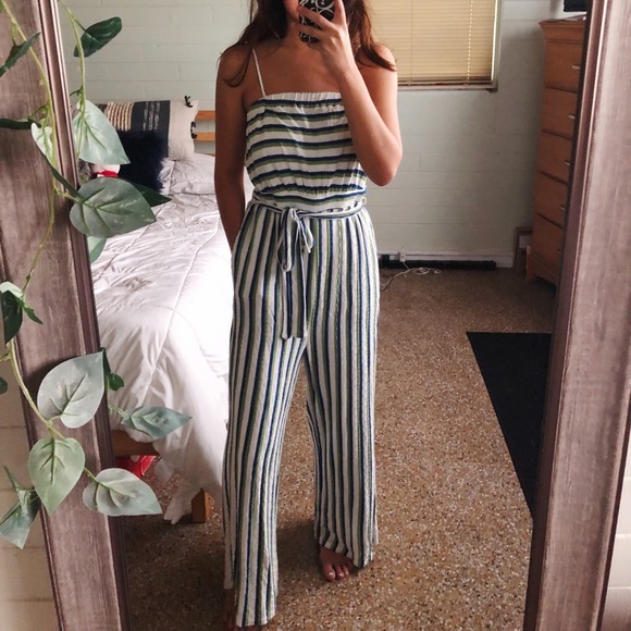 Anthropologie Pants - NWT anthro maeve stripe wide leg jumpsuit